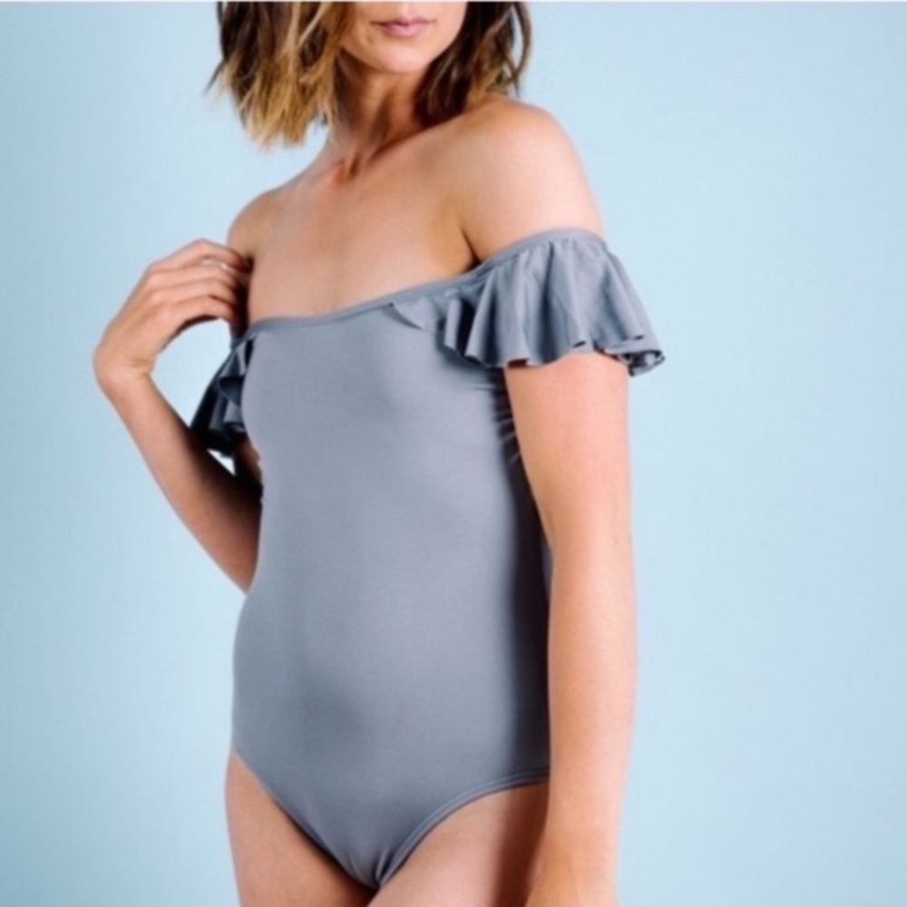 8/ Vince Camuto gray one piece bathing suit NWT